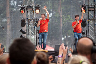 De Romeo's & Sam Gooris @ pennenzakkenrock 2014, foto 3, foto's door Carine Wouters - FrontView Magazine
