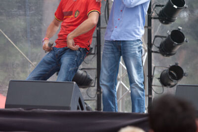 De Romeo's & Sam Gooris @ pennenzakkenrock 2014, foto 20, foto's door Carine Wouters - FrontView Magazine