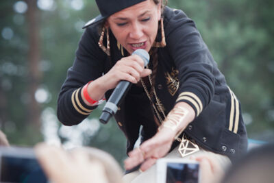 Slongs Dievanongs @ pennenzakkenrock 2014, foto 1, foto's door Carine Wouters - FrontView Magazine