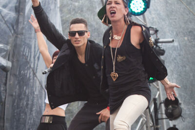 Slongs Dievanongs @ pennenzakkenrock 2014, foto 12, foto's door Carine Wouters - FrontView Magazine