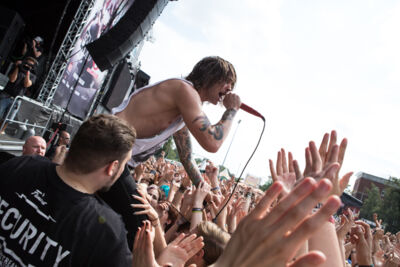Blessthefall @ Vainstream Rockfest 2014, picture 19, photographed by Dorien Goetschalckx - FrontView Magazine