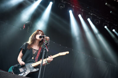 Blood Red Shoes @ Dour Festival 2014, picture 2, photographed by Magali Decamps - FrontView Magazine