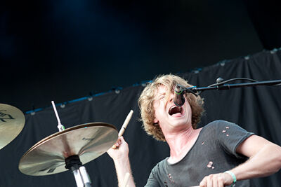 Blood Red Shoes @ Dour Festival 2014, picture 9, photographed by Magali Decamps - FrontView Magazine