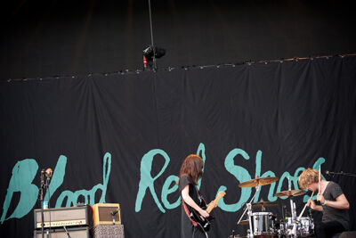 Blood Red Shoes @ Dour Festival 2014, picture 10, photographed by Magali Decamps - FrontView Magazine