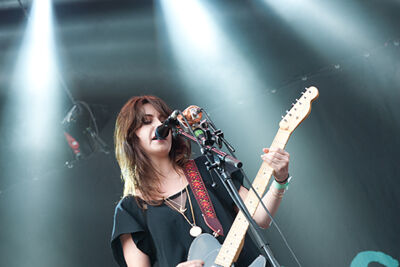 Blood Red Shoes @ Dour Festival 2014, picture 12, photographed by Magali Decamps - FrontView Magazine