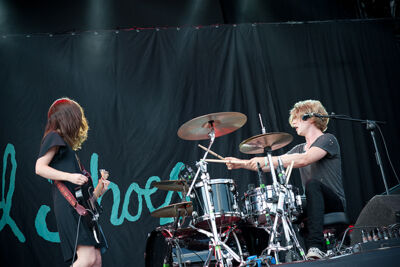Blood Red Shoes @ Dour Festival 2014, picture 13, photographed by Magali Decamps - FrontView Magazine