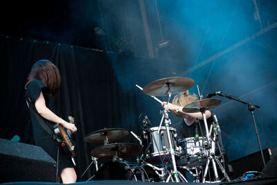 Blood Red Shoes @ Dour Festival 2014, picture 14, photographed by Magali Decamps - FrontView Magazine