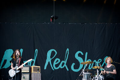 Blood Red Shoes @ Dour Festival 2014, picture 16, photographed by Magali Decamps - FrontView Magazine