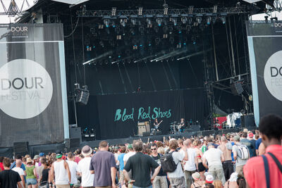 Blood Red Shoes @ Dour Festival 2014, picture 17, photographed by Magali Decamps - FrontView Magazine