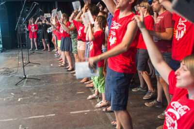 Vlaanderen zingt 2014 @ Gentse Feesten - Sint Baafsplein, picture 17, photographed by Dimitri Vanlommel - FrontView Magazine
