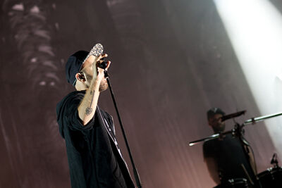 Woodkid @ Ronquières Festival 2014, picture 14, photographed by Magali Decamps - FrontView Magazine