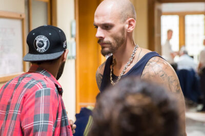 Setbezoek verfilming: "Black" @ Colignonplein Schaarbeek, foto 24, foto's door Guy Danneels - FrontView Magazine