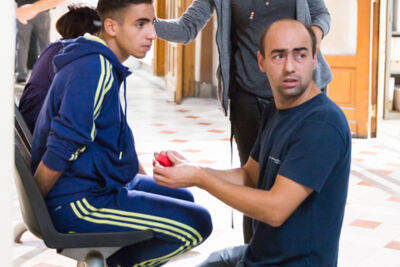 Setbezoek verfilming: "Black" @ Colignonplein Schaarbeek, foto 42, foto's door Guy Danneels - FrontView Magazine