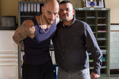 Setbezoek verfilming: "Black" @ Colignonplein Schaarbeek, foto 56, foto's door Guy Danneels - FrontView Magazine