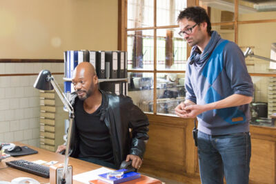 Setbezoek verfilming: "Black" @ Colignonplein Schaarbeek, foto 57, foto's door Guy Danneels - FrontView Magazine