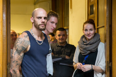 Setbezoek verfilming: "Black" @ Colignonplein Schaarbeek, foto 61, foto's door Guy Danneels - FrontView Magazine