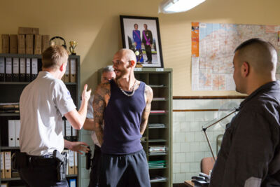 Setbezoek verfilming: "Black" @ Colignonplein Schaarbeek, foto 64, foto's door Guy Danneels - FrontView Magazine