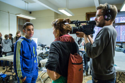 Setbezoek verfilming: "Black" @ Colignonplein Schaarbeek, foto 78, foto's door Guy Danneels - FrontView Magazine