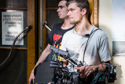 Setbezoek verfilming: "Black" @ Colignonplein Schaarbeek, foto 85, foto's door Guy Danneels - FrontView Magazine