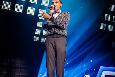 Stromae @ Paleis 12, picture 23, photographed by Elke Briers - FrontView Magazine