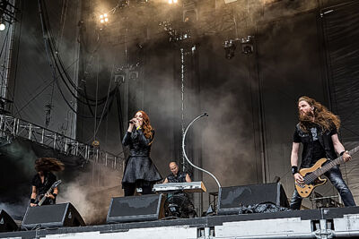 Epica @ Rock Im Revier 2015, foto 14, foto's door Edwin Houdevelt - FrontView Magazine