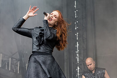 Epica @ Rock Im Revier 2015, foto 29, foto's door Edwin Houdevelt - FrontView Magazine