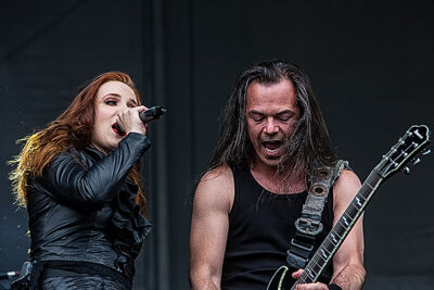 Epica @ Rock Im Revier 2015, foto 35, foto's door Edwin Houdevelt - FrontView Magazine