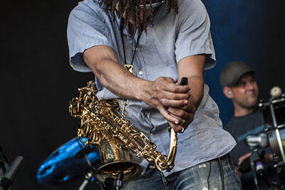 Youngblood Brass Band @ M-idzomer Leuven dag 4, picture 5, photographed by Bart Scholliers - FrontView Magazine