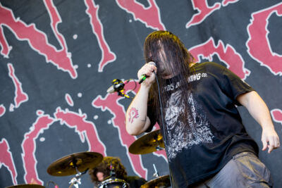 Cannibal Corpse @ Into The Grave 2015, foto 1, foto's door Dorien Goetschalckx - FrontView Magazine