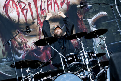 Obituary @ Into The Grave 2015, foto 1, foto's door Dorien Goetschalckx - FrontView Magazine