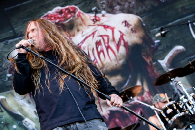 Obituary @ Into The Grave 2015, foto 10, foto's door Dorien Goetschalckx - FrontView Magazine