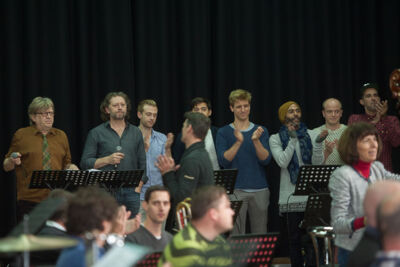 Persmoment Lelies in Symfonie Judas Theaterproducties, foto 3, foto's door Goele Bormans - FrontView Magazine
