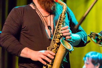 Thomas De Pourquery & Supersonic @ De Casino St.-Niklaas, picture 48, photographed by Guy Danneels - FrontView Magazine
