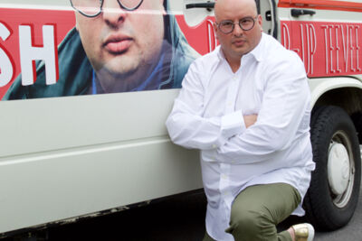Umesh pop-up teevee @ perszaal VRT, foto 11, foto's door Bart Baevegems - FrontView Magazine