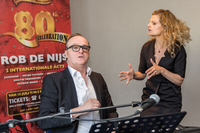 Persconferentie Revueshow 80th Celebration @ dakterras Aazaert te Blankenberge, foto 14, foto's door Guy Danneels - FrontView Magazine