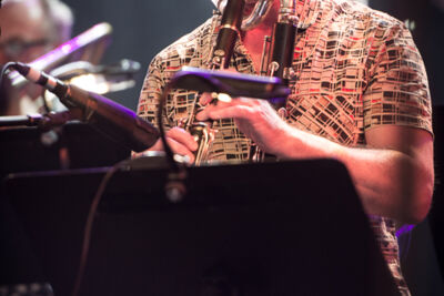 Flat Earth Society feat. Mauro Pawlowski @ Gent Jazz 2016, picture 7, photographed by Jan van Hecke - FrontView Magazine