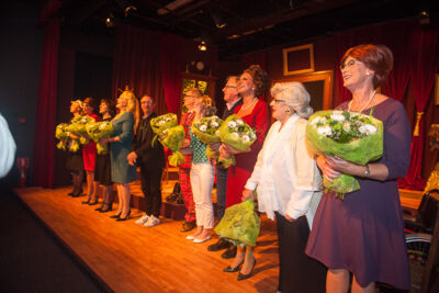 Première 8 vrouwen EWT Theater, foto 19, foto's door Goele Bormans - FrontView Magazine