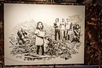 Banksy Expo @ Stadsfeestzaal Antwerpen, picture 19, photographed by Edwin Houdevelt - FrontView Magazine