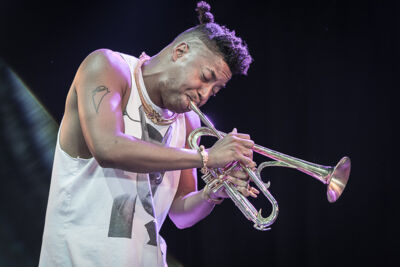 Christian Scott aTunde Adjuah @ Gent Jazz 2017, picture 12, photographed by Jan van Hecke - FrontView Magazine