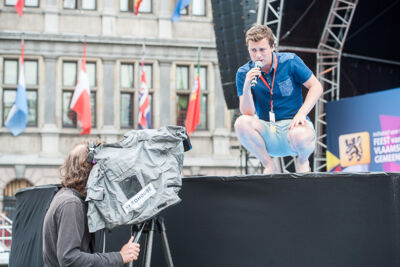 Repetities Vlaanderen Feest 2017 @ Grote Markt Antwerpen, foto 4, foto's door Goele Bormans - FrontView Magazine
