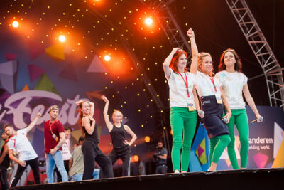 Repetities Vlaanderen Feest 2017 @ Grote Markt Antwerpen, foto 75, foto's door Goele Bormans - FrontView Magazine