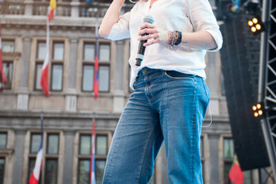 Repetities Vlaanderen Feest 2017 @ Grote Markt Antwerpen, foto 97, foto's door Goele Bormans - FrontView Magazine