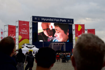 Thuis-finale op groot scherm @ Antwerpen, foto 22, foto's door Bart Baevegems - FrontView Magazine
