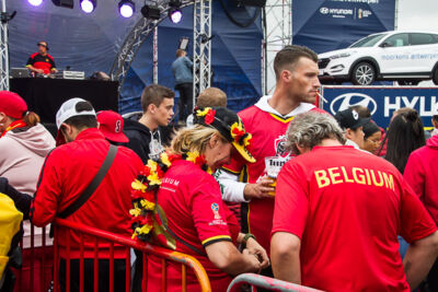 Sfeerbeelden Frankrijk-Belgie @ Huyndai Fan Park Antwerpen, picture 1, photographed by Marc Verdonck - FrontView Magazine
