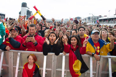 Sfeerbeelden Frankrijk-Belgie @ Huyndai Fan Park Antwerpen, picture 33, photographed by Marc Verdonck - FrontView Magazine
