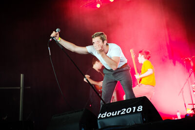 Shame @ Dour Festival 2018, picture 8, photographed by Magali Decamps - FrontView Magazine