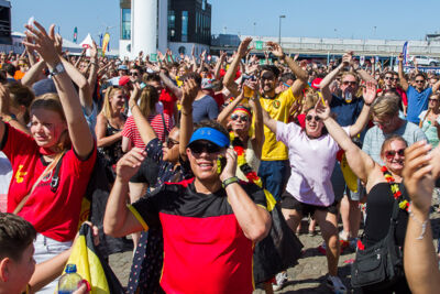 Sfeerbeelden Belgie-Engeland @ Huyndai Fan Park Antwerpen, foto 8, foto's door Marc Verdonck - FrontView Magazine
