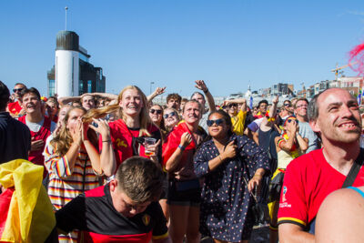 Sfeerbeelden Belgie-Engeland @ Huyndai Fan Park Antwerpen, foto 12, foto's door Marc Verdonck - FrontView Magazine