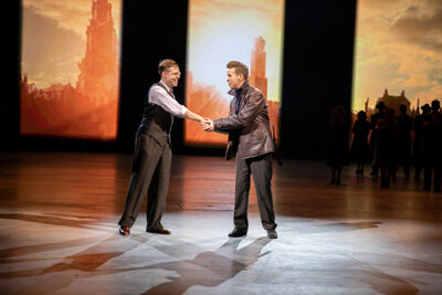 Persmoment première spektakel-musical 40-45 @ Studio100 pop-up theater, picture 8, photographed by dirk janssens - FrontView Magazine