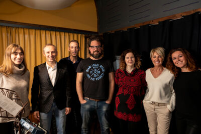 Opnames "Je bent niet alleen" - De grote wens band, foto 12, foto's door Frank Lambrechts - FrontView Magazine